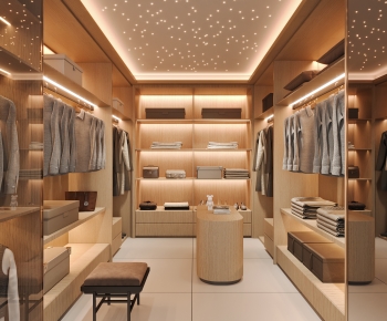 Modern Clothes Storage Area-ID:622745049