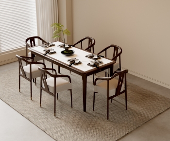 New Chinese Style Dining Table And Chairs-ID:505970953