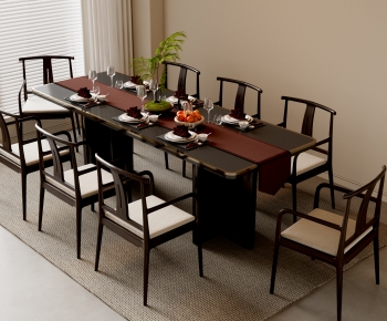 New Chinese Style Dining Table And Chairs-ID:693988084