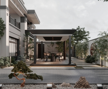 New Chinese Style Courtyard/landscape-ID:472091913