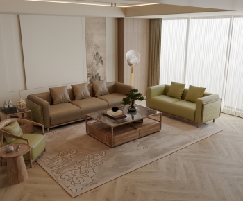 New Chinese Style Sofa Combination-ID:611211066