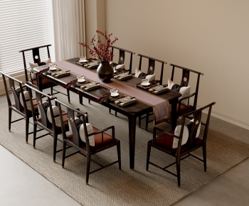 New Chinese Style Dining Table And Chairs-ID:720582019