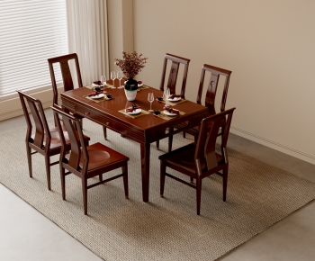 New Chinese Style Dining Table And Chairs-ID:972985037