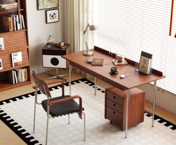 Modern Computer Desk And Chair-ID:726533891