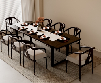 New Chinese Style Dining Table And Chairs-ID:738058099