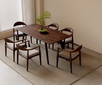 New Chinese Style Dining Table And Chairs-ID:312273039