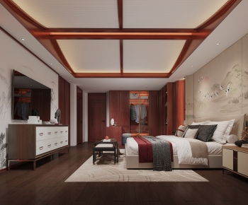 New Chinese Style Bedroom-ID:699774985