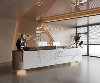 Modern Office Reception Desk-ID:552798036