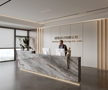 Modern Office Reception Desk-ID:411881922