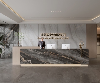 Modern Office Reception Desk-ID:717683083