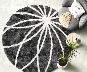 Modern Circular Carpet-ID:680579901