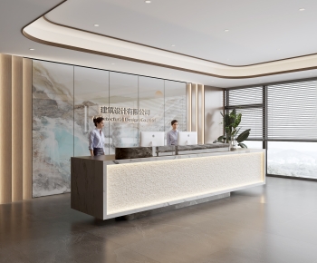 Modern Office Reception Desk-ID:184350014