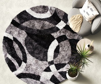 Modern Circular Carpet-ID:374558932