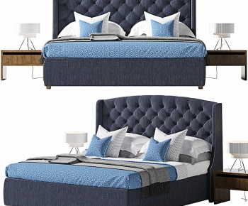 Simple European Style Double Bed-ID:293874034