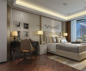 Simple European Style Bedroom-ID:510627037