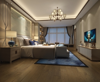 New Chinese Style Bedroom-ID:447891958