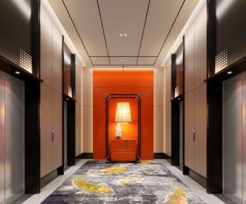 New Chinese Style Elevator Hall-ID:382452967