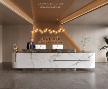 Modern Office Reception Desk-ID:754285105