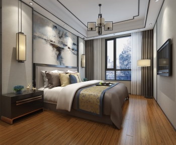 New Chinese Style Bedroom-ID:881090277