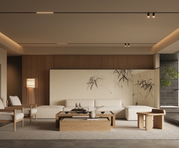 New Chinese Style A Living Room-ID:584922081