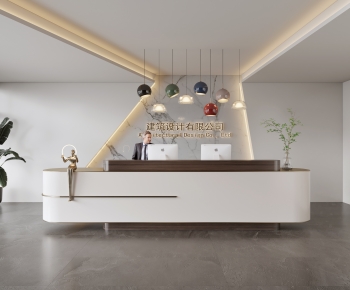 Modern Office Reception Desk-ID:780997042