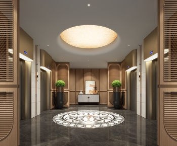 New Chinese Style Elevator Hall-ID:328526974