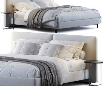 Modern Double Bed-ID:805521972