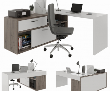 Modern Office Desk And Chair-ID:297072894