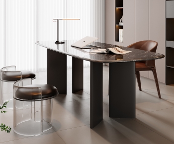 Modern Computer Desk And Chair-ID:449989081