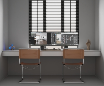 Modern Computer Desk And Chair-ID:868822109