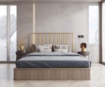 Modern Double Bed-ID:911467088