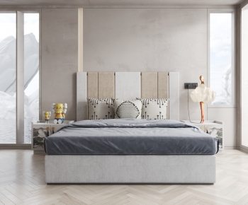 Modern Double Bed-ID:754880914