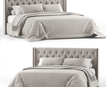 Modern Double Bed-ID:825721989