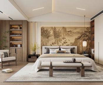 New Chinese Style Bedroom-ID:315037971