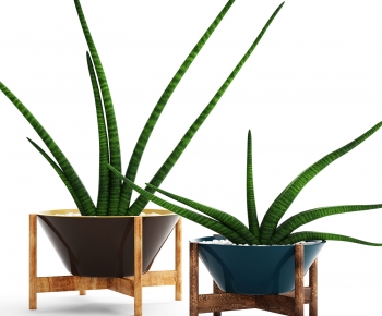 Modern Potted Green Plant-ID:881639966