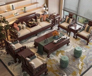 Chinese Style Sofa Combination-ID:423535118