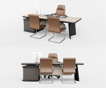 Modern Office Desk And Chair-ID:247425082