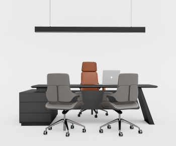 Modern Office Desk And Chair-ID:813360937