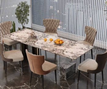 American Style Dining Table And Chairs-ID:873620998