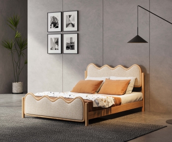 Nordic Style Double Bed-ID:555913938