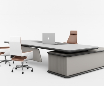 Modern Office Desk And Chair-ID:824541097