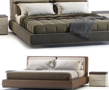 Modern Double Bed-ID:367221126