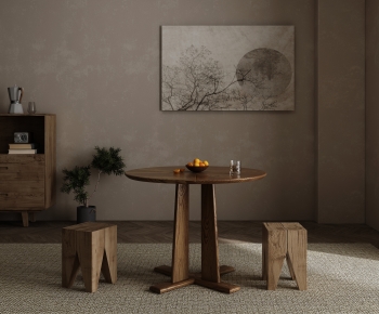 Wabi-sabi Style Leisure Table And Chair-ID:574750946