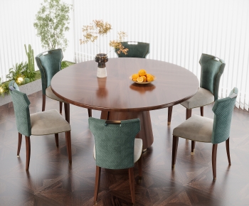 American Style Dining Table And Chairs-ID:193814047