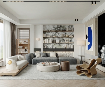 Modern A Living Room-ID:674119951