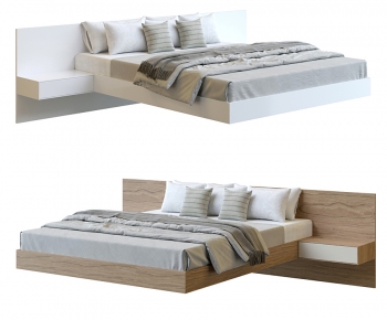 Modern Double Bed-ID:744437932