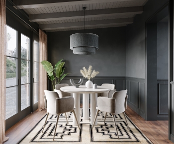 Simple European Style Dining Room-ID:986236104