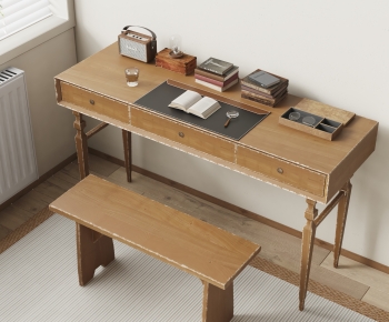 American Style Computer Desk And Chair-ID:788705115