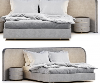 Modern Double Bed-ID:849632982