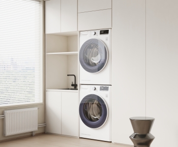 Modern Laundry Cabinet-ID:193340847